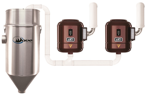 Cyclovac HD Unit Head, two in series, with Stainless Steel Wave Separator