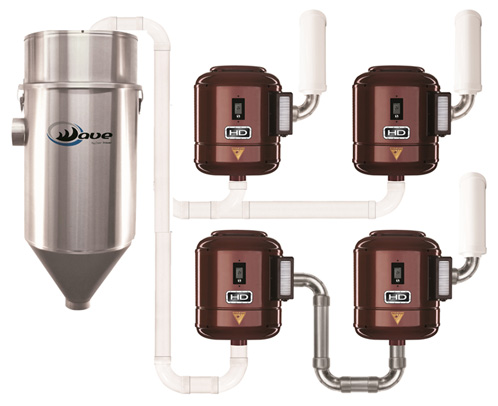 Cyclovac HD Unit Head, 2 in series and 1 parallel, with Stainless Steel Wave Separator